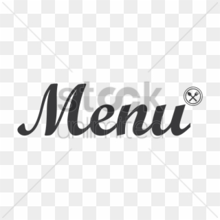 Restaurant Menu Logo Icon Vector Image - Calligraphy Clipart