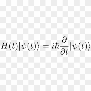 Time Dependent One Dimensional Schrödinger Equation - Schrodinger Equation Bra Ket Clipart