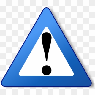 Blue Warning Icon Clipart