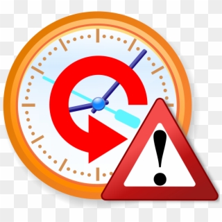 Time Travel Warning Icon - Outdated Icon Clipart