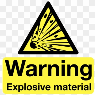 Explosive Sign Transparent Background - Explosive Warning Label Clipart