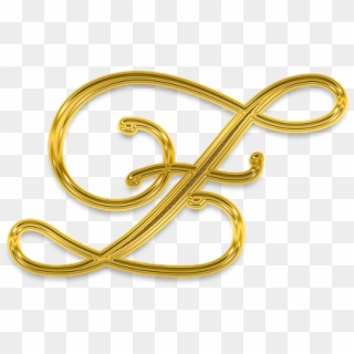 Letter, Litera, Monogram, Golden, Gold, Decorative - Brass Clipart