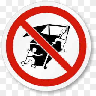 Don't Play Around Dumpster Iso Prohibition Symbol Label - No Eating And Drinking Clipart