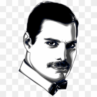 Bleed Area May Not Be Visible - Simple Freddie Mercury Drawing Clipart