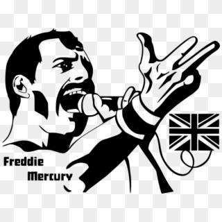 Freddie Mercury - Freddie Mercury Wall Decal Clipart