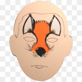 Fox Face Paint - Illustration Clipart
