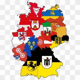Flags Of State Capitals Oc X Mapporn - Maps Of Germany States Of Flags Clipart