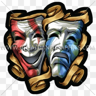 Drama Masks Colored Production - Drama In Graphics Png Clipart