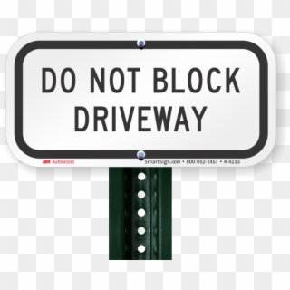Reflective Aluminum Do Not Block Drive Signs - Sign Clipart