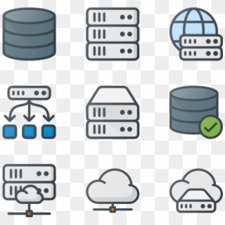 Servers & Database - Server Png Flat Icon Clipart