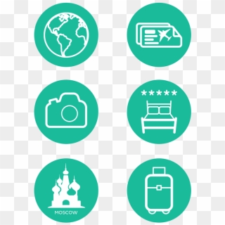 Flat Travel Icon - Emblem Clipart