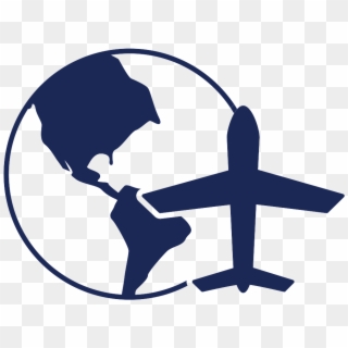 Plane And Globe Clipart