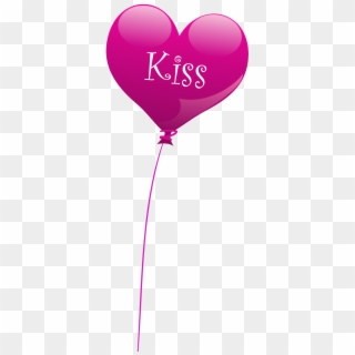 Transparent Heart Kiss Balloon Png Clipart - Balloons Clipart Transparent Background Heart