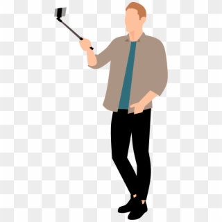 Svg Library Stock Man Medium Image Png - Selfie Stick Icon Png Clipart