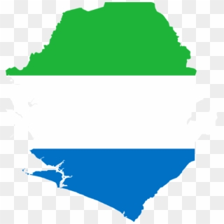 Map And Flag Of Sierra Leone Clipart