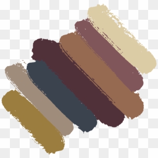 Seven Paint Swipes, Representing The Colors Of The Clipart