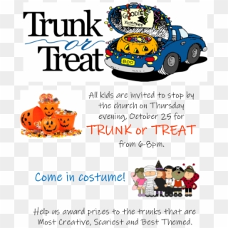 Trunk Or Treat Oct - Truck Or Treat Clip Art - Png Download