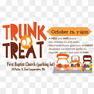 29 Oct Trunk Or Treat - Poster Clipart
