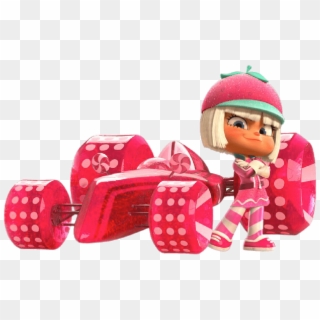 Taffyta Muttonfudge With Her Speedcar - Sugar Rush Racers From Wreck It Ralph Clipart
