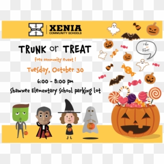 Xenia School's Annual Trunk Or Treat Is Tuesday, October - Halloween Clipart