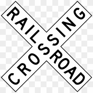 Big Image - Railroad Crossing Sign Clip Art - Png Download