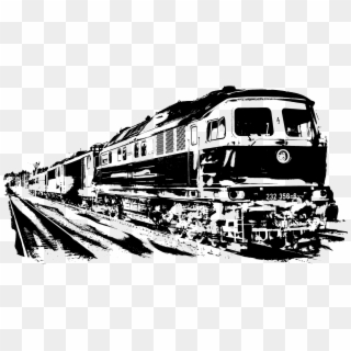 Rail Transport Train Diesel Locomotive Track - Locomotive Png Clipart