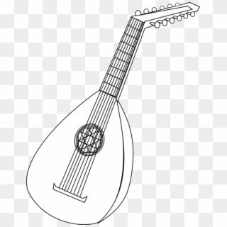 Musical Instruments Lute Coloring Book String Instruments - Drawing Of A Lute Clipart