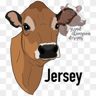 Carts Clipart Cow - Cartoon Jersey Cow - Png Download
