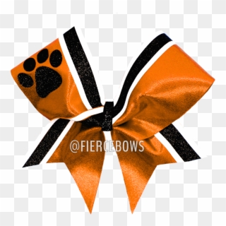 Mascot Border Twin Cheer Bow Fierce Bows - Cheerleading Clipart