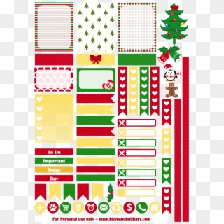 Pdf - Printable Christmas Planner Stickers Clipart