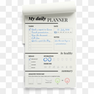 Planner Png - Planificador Diario Para Imprimir Clipart
