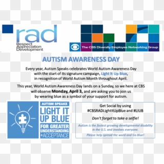 Cbs Lights It Up Blue For Autism Awareness - Light It Up Blue Autism Clipart