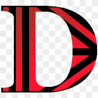 D Logo Red And Black Striped Clipart
