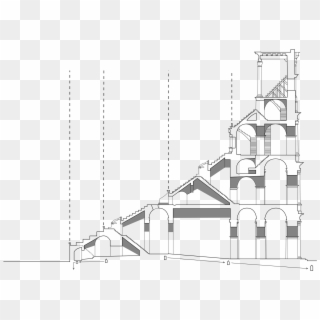 Colosseum Profile Plain Clipart