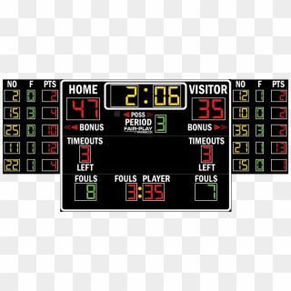 Bb 1685 4 Basketball Scoreboard Clipart
