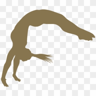 Free Download Gymnastics Flip Silhouette Clipart Artistic - Back Handspring Gymnastics Silhouette - Png Download