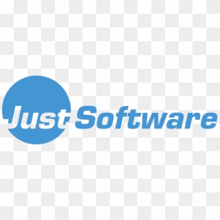 Just Software Logo Blauer Kreis Auf Transparentem Hintergrund - Software Logo Png Clipart
