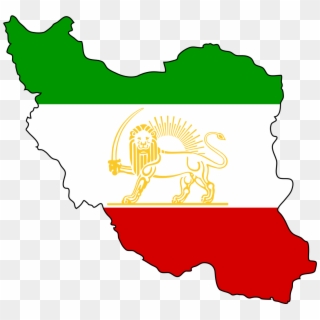 Shir O Khorshid Flag Of Iran In Map - Iran Flag Shir O Khorshid Clipart