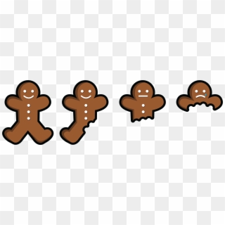 Gingerbread Clipart Eaten - Gingerbread Man Being Eaten - Png Download