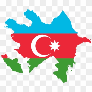 Clipart Azerbaijan Map Flag - Png Download