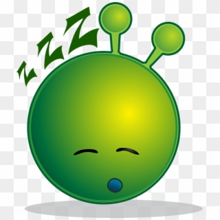 Alien, Smiley, Sleepy, Emoji, Emotions, Emoticon - Sleepy Alien Clipart