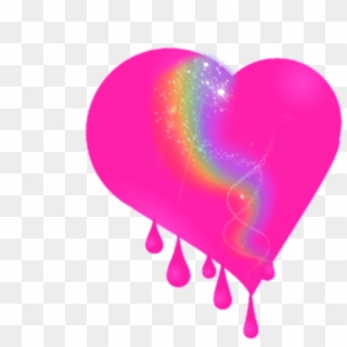 Remix Bleedingheart Rainbow Pink Heart Glitter Sparkle - Heart Clipart