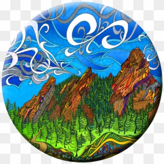 The Flatirons Ultimate Frisbee - Phil Lewis Art Clipart