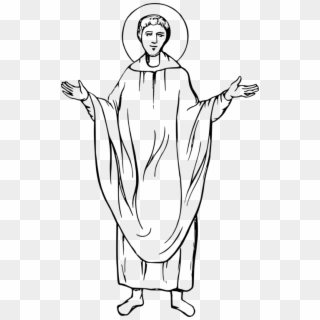 Clergy Priest Christian Church Cassock Liturgy - Clergy Middle Ages Drawing Clipart