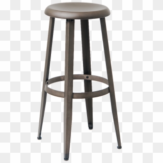 Round-seated Steel Barstool In Gun Color Coating, Backless, - Stools Png Clipart