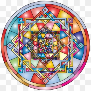 Stained Glass Symmetry Point - Circle Clipart