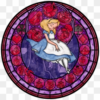 Go To Image - Alice In Wonderland Disney Stained Glass Clipart
