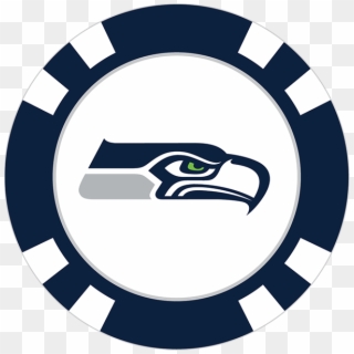 Seattle Seahawks Poker Chip Ball Marker - Seattle Seahawks Logo 2018 Clipart