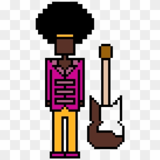 Jimi Hendrix - Deadpool Logo Pixel Art Clipart
