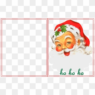 Click Here To Download Jolly Santa Claus Face Half - Santa Claus Card Clipart